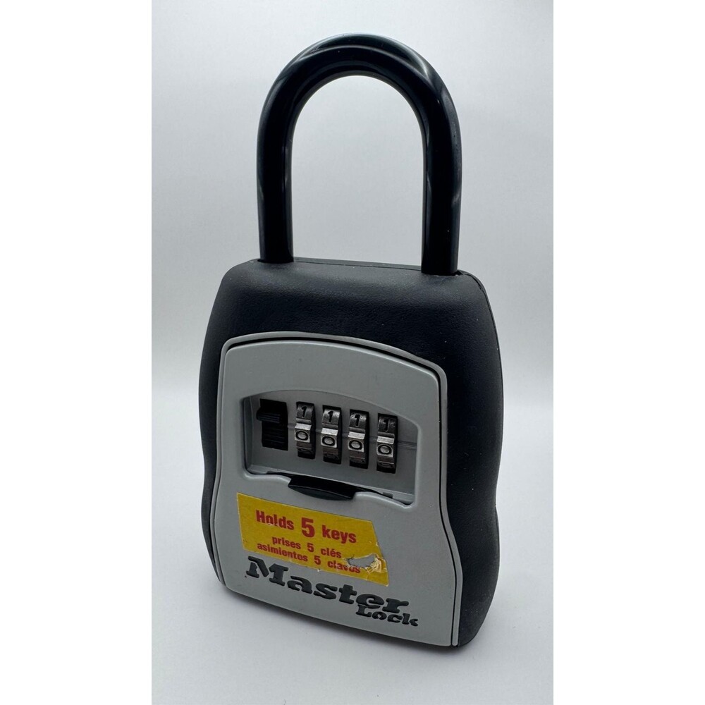 Master Lock 4 Digit Portable Lock Box Holds 5 Keys 5400D, P64959